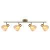 Illuminazione Globo Lighting Zachery Plafoniera Ottone, 4-Luci