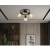 Illuminazione Globo Lighting Zachery Plafoniera Nero, 3-Luci