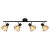 Illuminazione Globo Lighting Zachery Plafoniera Nero, 4-Luci