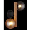Illuminazione Globo Lighting Riha Applique Marrone scuro, Nero, 2-Luci