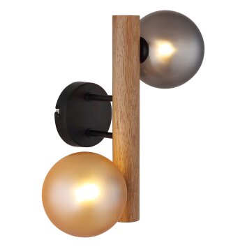 Illuminazione Globo Lighting Riha Applique Marrone scuro, Nero, 2-Luci