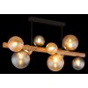 Illuminazione Globo Lighting Riha Plafoniera Marrone scuro, Nero, 9-Luci