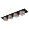 Illuminazione Globo Lighting Raymond Plafoniera LED Antracite, Nero, 1-Luce