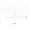 Illuminazione Globo Lighting Raymond Plafoniera LED Antracite, Nero, 1-Luce