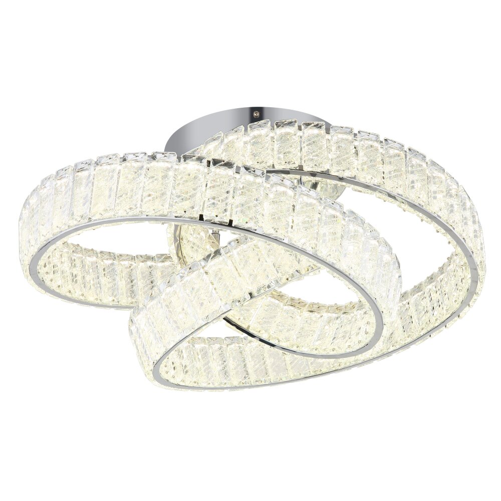 Illuminazione Globo Lighting Mucky Plafoniera LED Cromo, 1-Luce, Telecomando main product photo