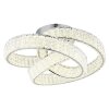 Illuminazione Globo Lighting Mucky Plafoniera LED Cromo, 1-Luce, Telecomando