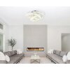 Illuminazione Globo Lighting Mucky Plafoniera LED Cromo, 1-Luce, Telecomando