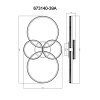 Illuminazione Globo Lighting Grouni Plafoniera LED Titanio, 1-Luce