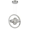 Illuminazione Globo Lighting Neil Lampadario a sospensione LED Cromo, 1-Luce, Telecomando