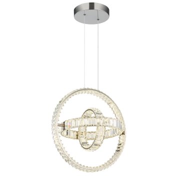 Illuminazione Globo Lighting Neil Lampadario a sospensione LED Cromo, 1-Luce, Telecomando