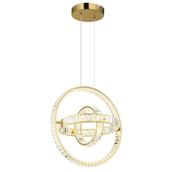 Illuminazione Globo Lighting Neil Lampadario a sospensione LED Oro, 1-Luce, Telecomando