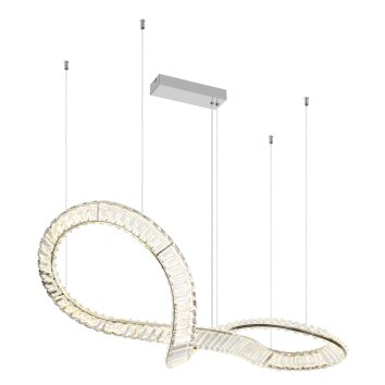 Illuminazione Globo Lighting Neil Lampadario a sospensione LED Cromo, 1-Luce, Telecomando
