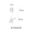 Illuminazione Globo Lighting Iduna Plafoniera LED Cromo, 1-Luce