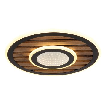 Illuminazione Globo Lighting Woody Plafoniera LED Écru, Nero, 1-Luce