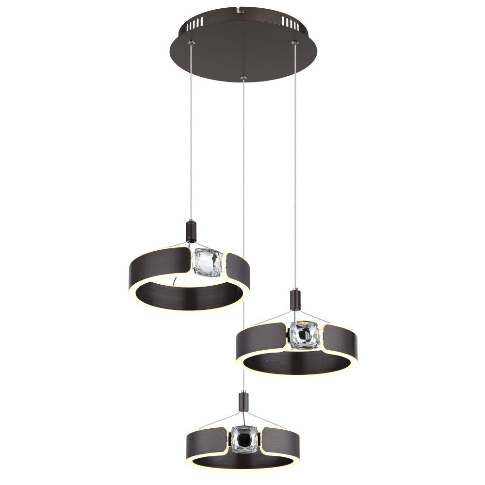 Illuminazione Globo Lighting Hendricks Lampadario a sospensione LED Bronzo, 1-Luce main product photo