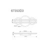 Illuminazione Globo Lighting Tisha Plafoniera LED Écru, Nero, 1-Luce