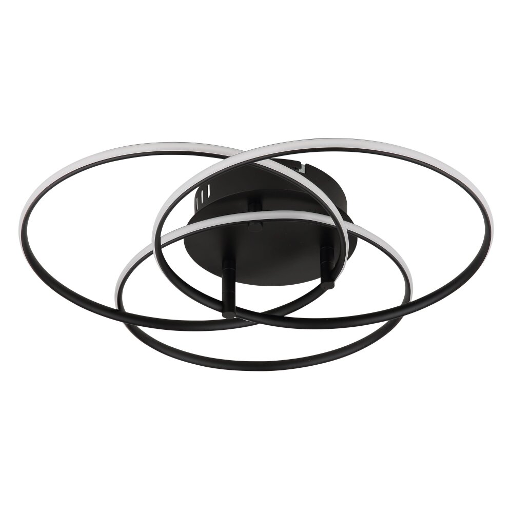 Illuminazione Globo Lighting Kombos Plafoniera LED Nero, 1-Luce