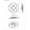 Illuminazione Globo Lighting Kombos Plafoniera LED Nero, 1-Luce