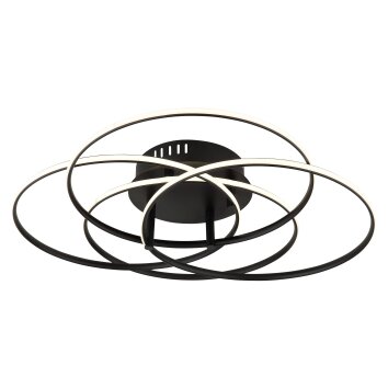 Illuminazione Globo Lighting Kombos Plafoniera LED Nero, 1-Luce