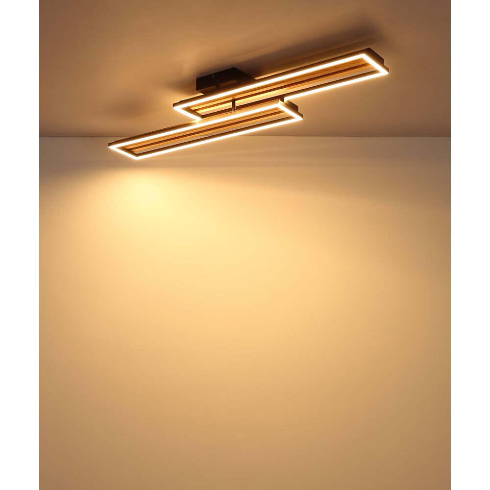 Illuminazione Globo Lighting Dakari Plafoniera LED Nero, 1-Luce