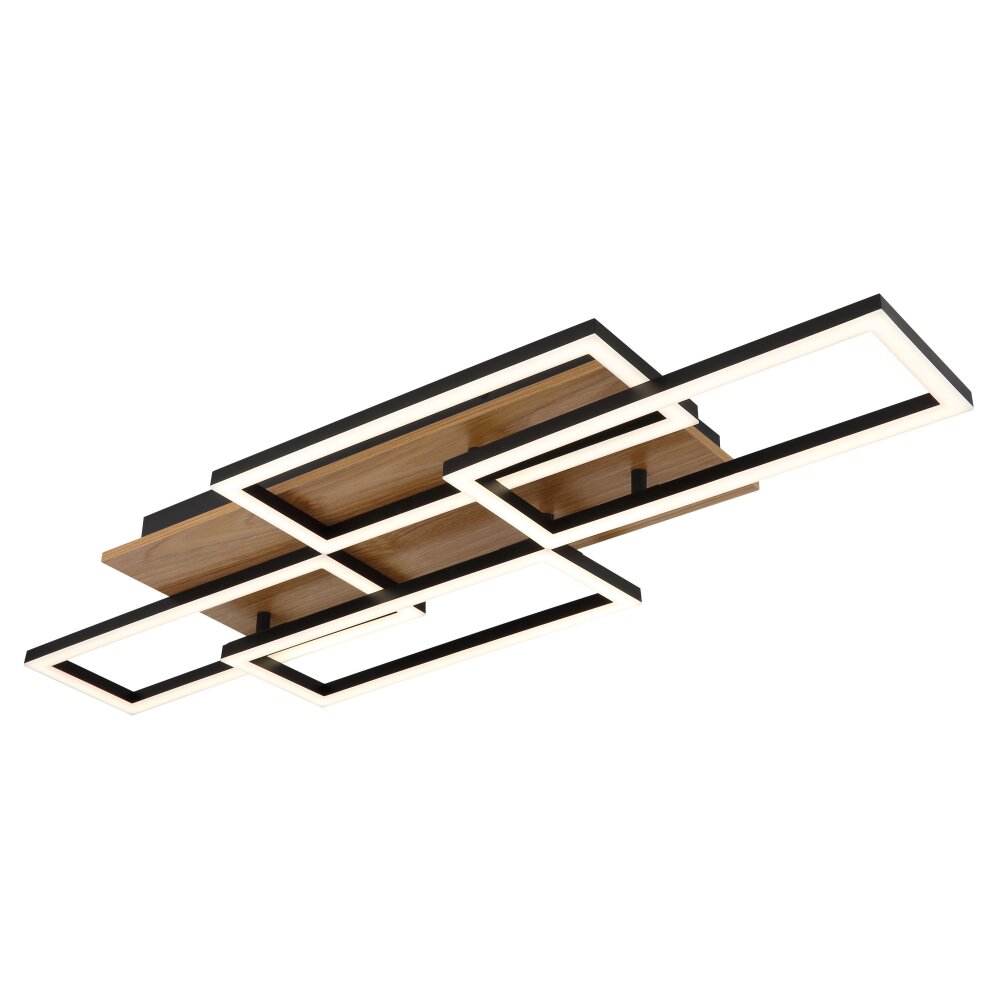 Illuminazione Globo Lighting Jeffry Plafoniera LED Écru, Nero, 1-Luce, Telecomando main product photo