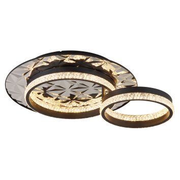 Illuminazione Globo Lighting Della Plafoniera LED Cromo, Nero, 1-Luce