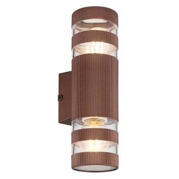 Illuminazione Globo Lighting Hayes Applique Bronzo, 2-Luci