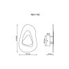 Illuminazione Globo Lighting Dorsey Applique LED Bianco, 1-Luce