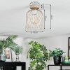 Narla Plafoniera Sabbia, Bianco, 1-Luce