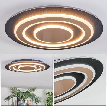 Lidor Plafoniera LED Nero, 1-Luce
