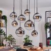 Gastor Lampadario a sospensione, Lampada a sfera, Lampada a sospensione Cromo, Chiaro, Grigio fumo, 8-Luci