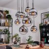 Gastor Lampadario a sospensione, Lampada a sfera, Lampada a sospensione Cromo, Chiaro, Grigio fumo, 8-Luci