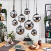 Gastor Lampadario a sospensione, Lampada a sfera, Lampada a sospensione Cromo, Grigio fumo, 8-Luci