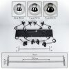 Gastor Lampadario a sospensione, Lampada a sfera, Lampada a sospensione Cromo, Grigio fumo, 8-Luci