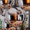 Gastor Lampadario a sospensione, Lampada a sfera, Lampada a sospensione Cromo, Grigio fumo, 8-Luci