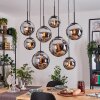 Gastor Lampadario a sospensione, Lampada a sfera, Lampada a sospensione Cromo, Grigio fumo, 8-Luci