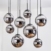 Gastor Lampadario a sospensione, Lampada a sfera, Lampada a sospensione Cromo, Grigio fumo, 8-Luci