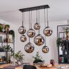 Gastor Lampadario a sospensione, Lampada a sfera, Lampada a sospensione Cromo, Grigio fumo, 8-Luci