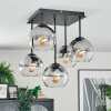 Koyoto Plafoniera, Lampada a sfera Chiaro, Grigio fumo, 5-Luci