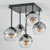 Koyoto Plafoniera, Lampada a sfera Chiaro, Grigio fumo, 5-Luci