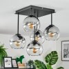 Koyoto Plafoniera, Lampada a sfera Chiaro, Grigio fumo, 5-Luci