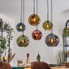 Ripoll Lampadario a sospensione, Lampada a sfera, Lampada a sospensione Blu, Oro, Verde, Ramato, 6-Luci