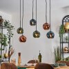 Ripoll Lampadario a sospensione, Lampada a sfera, Lampada a sospensione Blu, Verde, Ramato, 6-Luci