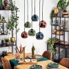 Ripoll Lampadario a sospensione, Lampada a sfera, Lampada a sospensione Blu, Verde, Ramato, 6-Luci