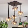 Ripoll Plafoniera, Lampada a sfera Ambrato, Chiaro, Grigio fumo, 5-Luci