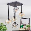 Ripoll Plafoniera, Lampada a sfera Ambrato, Chiaro, Grigio fumo, 5-Luci