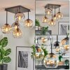 Koyoto Plafoniera, Lampada a sfera 37 cm Ambrato, Chiaro, Grigio fumo, 5-Luci
