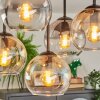 Koyoto Plafoniera, Lampada a sfera 37 cm Ambrato, Chiaro, Grigio fumo, 5-Luci