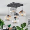 Koyoto Plafoniera, Lampada a sfera Ambrato, Chiaro, Grigio fumo, 5-Luci