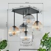 Koyoto Plafoniera, Lampada a sfera Ambrato, Chiaro, Grigio fumo, 5-Luci